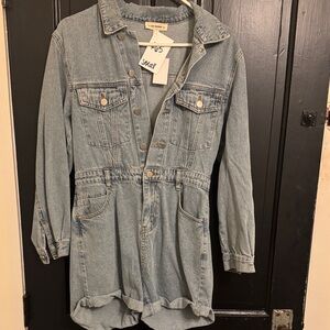 Eesome Light Blue Denim jumpsuit